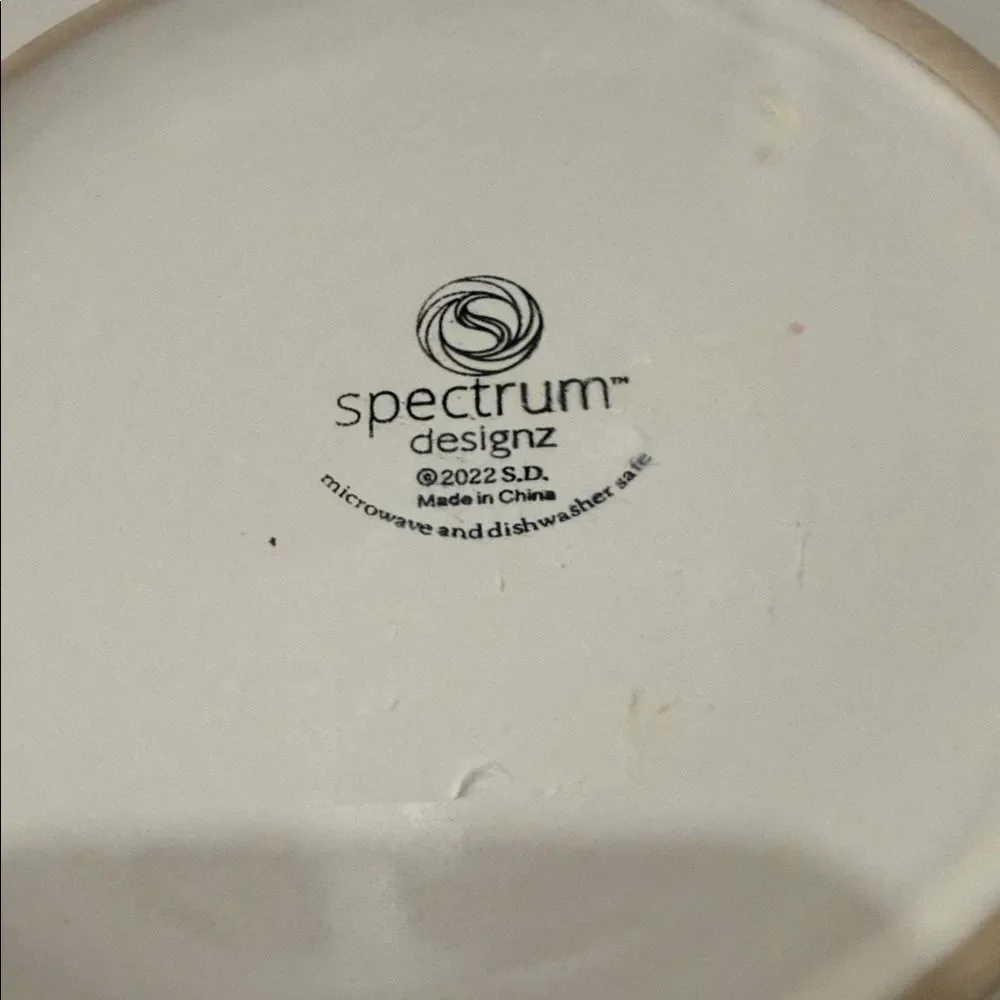 Spectrum Designz 2022 Sea Cove Island Coastal Ceramic 2 Plate Teal Blue White